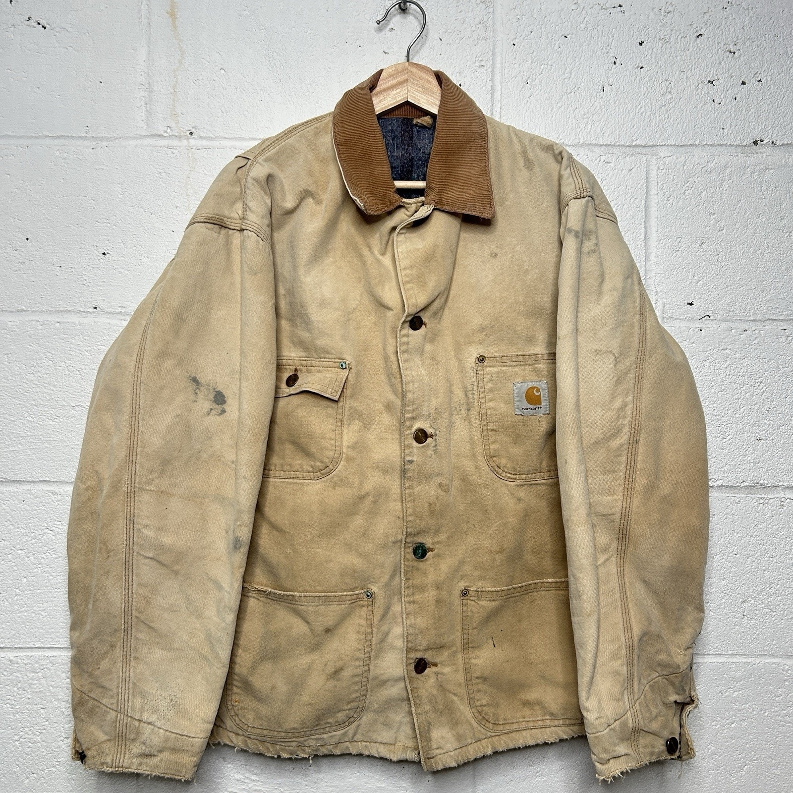 Vintage Carhartt Blanket-Lined Chore Coat “Tan” C01 Brn